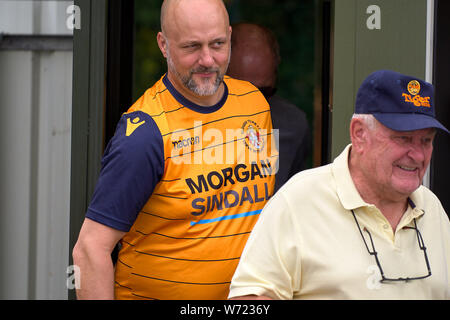 Slough Town FC vs Dorking Wanderers at Arbour Park, Slough, Berkshire, England on Saturday 03 August 2019. Photo: Philip J.A Benton Stock Photo