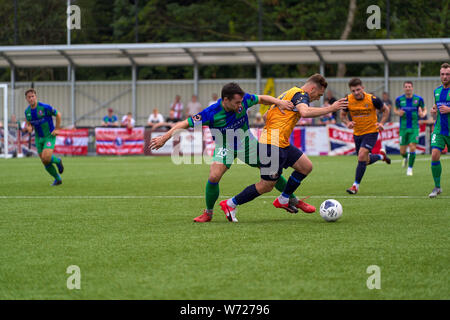 Slough Town FC vs Dorking Wanderers at Arbour Park, Slough, Berkshire, England on Saturday 03 August 2019. Photo: Philip J.A Benton Stock Photo