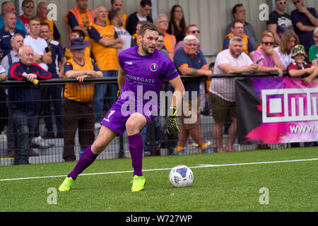 Slough Town FC vs Dorking Wanderers at Arbour Park, Slough, Berkshire, England on Saturday 03 August 2019. Photo: Philip J.A Benton Stock Photo