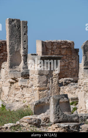 Cyprus, Limassol aka Lemesos. Kourion, ancient ruins of the Sanctuary of Apollo Hylates aka Apollon Hylatis. Stock Photo