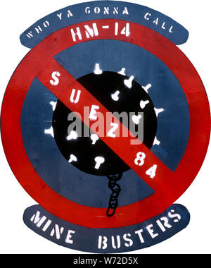 Helicopter Mine Countermeasures Squadron 14 (US Navy) unofficial Operation Intense Look insignia, 1984 (6396358) Stock Photo