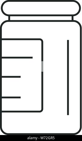 Syringe bottle icon. Outline syringe bottle vector icon for web design isolated on white background Stock Vector