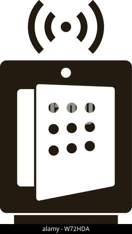Smart lock safe icon. Simple illustration of smart lock safe vector icon for web design isolated on white background Stock Vector