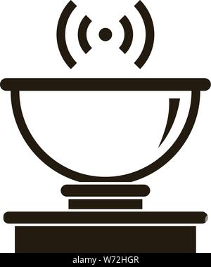 Smart bowl scales icon. Simple illustration of smart bowl scales vector icon for web design isolated on white background Stock Vector