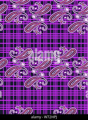 Paisley pattern floral traditional ornaments ethnic background Stock Vector