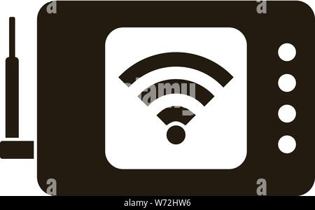 Wifi remote control icon. Simple illustration of wifi remote control vector icon for web design isolated on white background Stock Vector