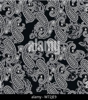 Seamless vector paisley pattern. For textile, design and backgrounds Stock Vector