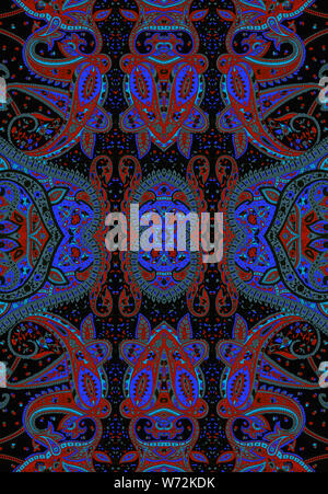 Traditional oriental paisley pattern. Floral wallpaper. Decorative ornament for fabric, textile, wrapping paper. Stock Photo