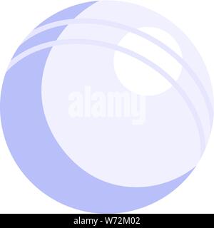 Cricket white ball icon. Cartoon of cricket white ball vector icon for web design isolated on white background Stock Vector