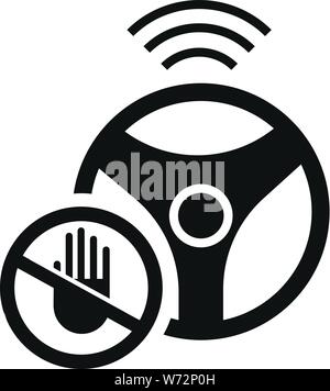 No driver smart car icon. Simple illustration of no driver smart car vector icon for web design isolated on white background Stock Vector