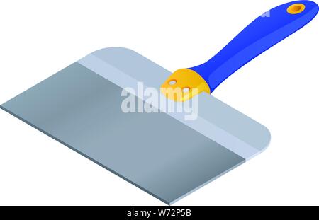 Construction spatula icon. Isometric of construction spatula vector icon for web design isolated on white background Stock Vector