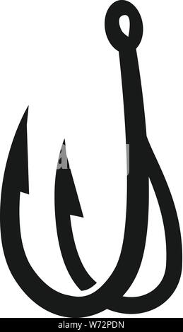 Double fishing hook icon, simple style Stock Vector Image & Art - Alamy