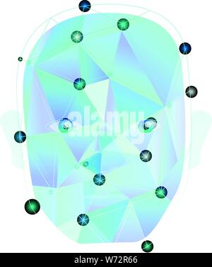 Face recognition icon. Cartoon of face recognition vector icon for web design isolated on white background Stock Vector