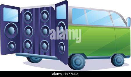 Stereo car music system icon. Cartoon of stereo car music system vector icon for web design isolated on white background Stock Vector