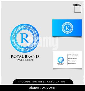 logo design royal brand modern concept with gradient colors Stock Vector
