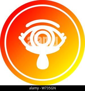 mystic eye crying blood circular icon with rainbow gradient finish ...
