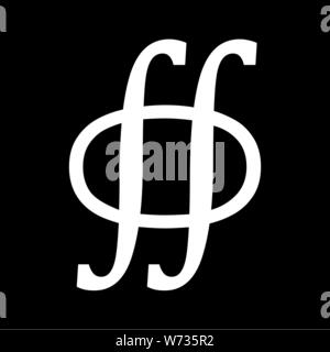 A black and white Surface integral icon Stock Vector