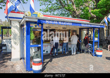 Traditional Dutch herring outdoor stand Stock Photo