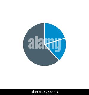 Pie Chart related vector glyph icon. Stock Vector