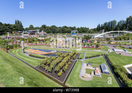 1:25 scale objects in  Madurodam. Madurodam is a miniature park and tourist attraction in the Scheveningen district of The Hague in the Netherlands. Stock Photo