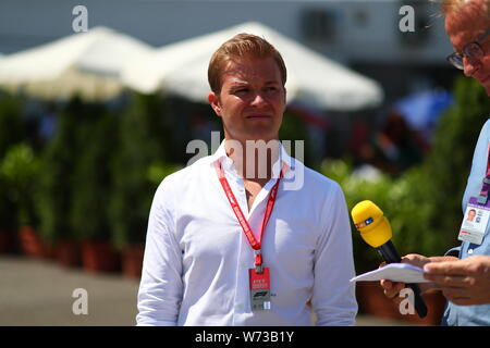 Budapest, Hungary. 04th Aug, 2019. Nico Rosberg Hungarian GP, Budapest 2-4 August 2019 Hungaroring Credit: Independent Photo Agency/Alamy Live News Stock Photo