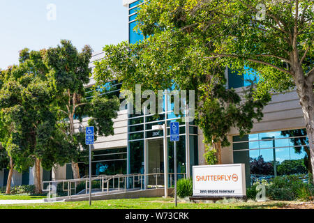 August 1, 2019 Redwood City / CA / USA - Shutterfly headquarters located in Silicon Valley; Shutterfly, Inc. is an American Internet-based company spe