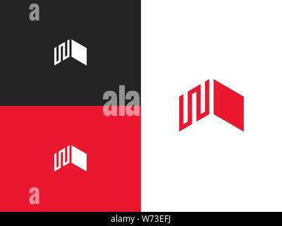 Abstract sign letter M for creative company. Icon logo for construction business with the concept of roofs. Identity, emblem, label, badge. Simple vec Stock Vector