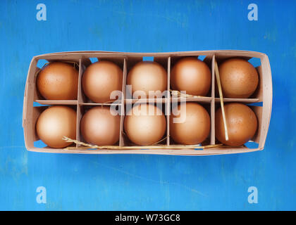 Fresh chicken eggs from the farm Stock Photo