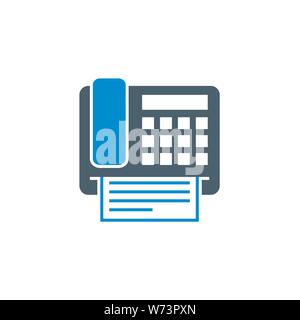 Fax related vector glyph icon. Stock Vector