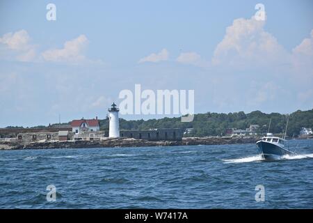 A New England Lighthouse, an icon of the region Stock Photo