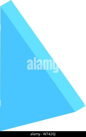 Blue play button icon, isometric style Stock Vector