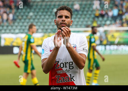 4 augustus 2019 Den Haag, The Netherlands Soccer Dutch Eredivisie ADO Den Haag v FC Utrecht 04-08-2019: Voetbal: ADO Den Haag v FC Utrecht: Den Haag Eredivisie 2019-2020  Adam Maher (FC Utrecht), Stock Photo