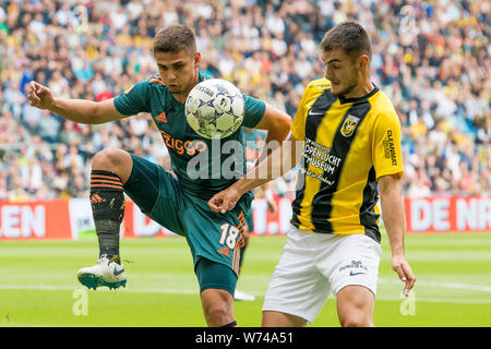 4 augustus 2019 Arnhem, The Netherlands Soccer Dutch Eredivisie Vitesse Arnhem v Ajax Amsterdam   03-08-2019: Voetbal: Vitesse v Ajax: Arnhem Eredivisie 2019-2020 L-R: Stock Photo