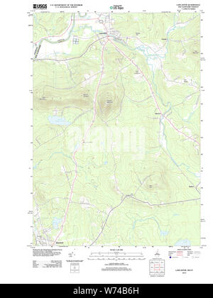 USGS TOPO Map New Hampshire NH Lancaster 20120627 TM Restoration Stock Photo