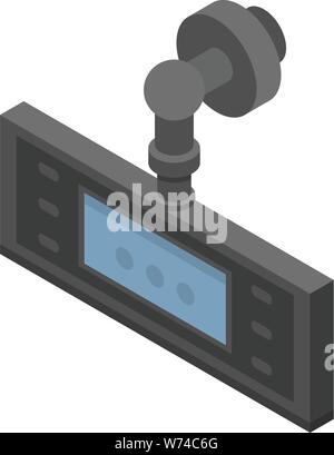 Portable dvr icon, isometric style Stock Vector