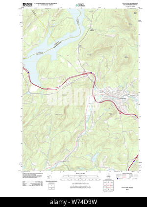 USGS TOPO Map New Hampshire NH Littleton 20120615 TM Restoration Stock Photo