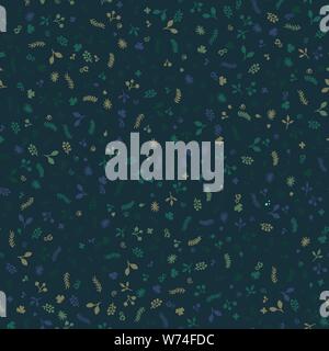 Cute seamless floral pattern. Simple flowers background for fabric, wrapping, wallpaper, paper. Vector illustration Stock Vector