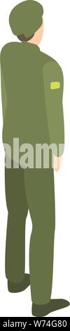 Army commander icon, isometric style Stock Vector