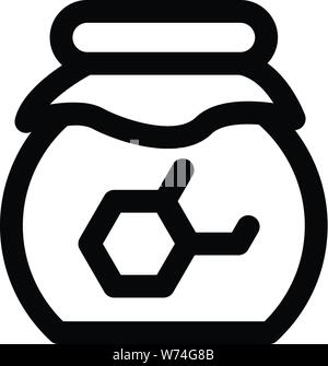 Honey jar icon, outline style Stock Vector