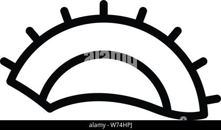 Sunset icon, outline style Stock Vector