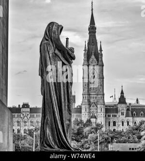 Guardin - Ivstitia Statue in Ottawa Stock Photo