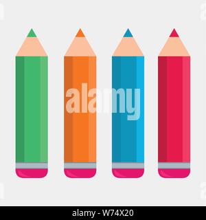 colorful drawing pencil vector illustration Stock Vector