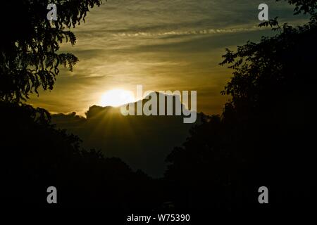 Thunder Head Clouds at Sunrise, Canyon, Texas. Stock Photo