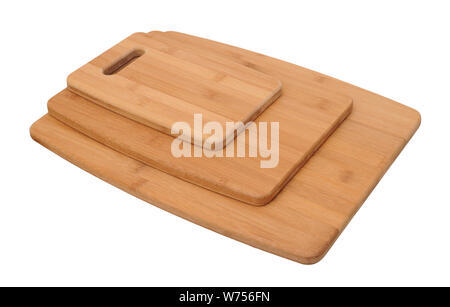 three size of cutting board isolated on white background Stock Photo
