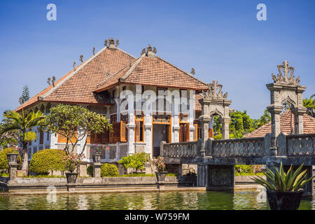 Water Palace Taman Ujung in Bali Island Indonesia - travel and architecture background Stock Photo