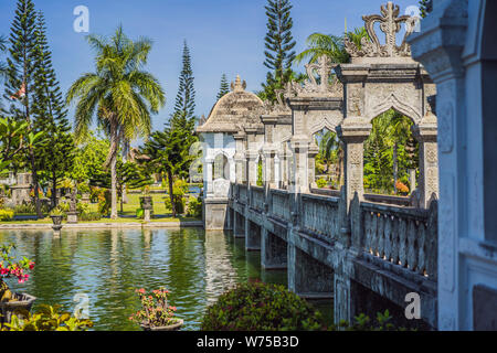 Water Palace Taman Ujung in Bali Island Indonesia - travel and architecture background Stock Photo