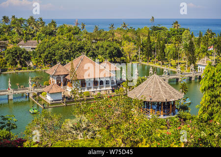 Water Palace Taman Ujung in Bali Island Indonesia - travel and architecture background Stock Photo