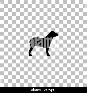 Dog. Black flat icon on a transparent background. Pictogram for your project Stock Vector