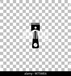 Piston. Black flat icon on a transparent background. Pictogram for your project Stock Vector