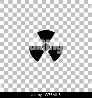 Radiation. Black flat icon on a transparent background. Pictogram for your project Stock Vector